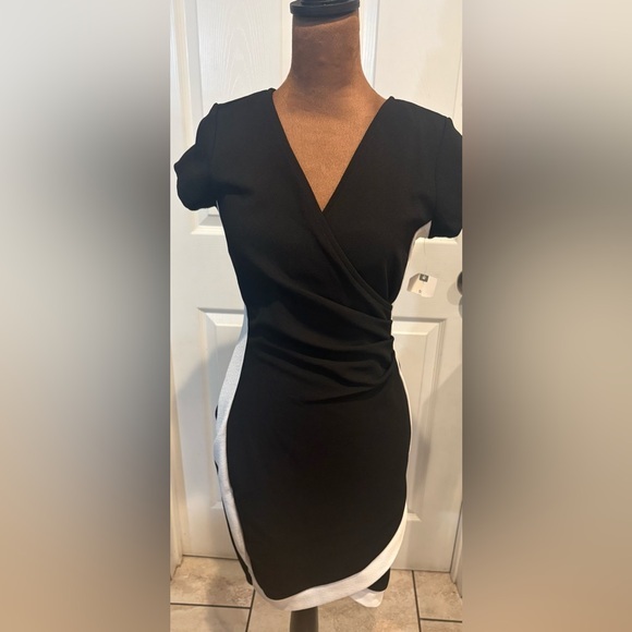 Almost Famous Dresses & Skirts - Almost Famous Black and White Asymmetrical Dress